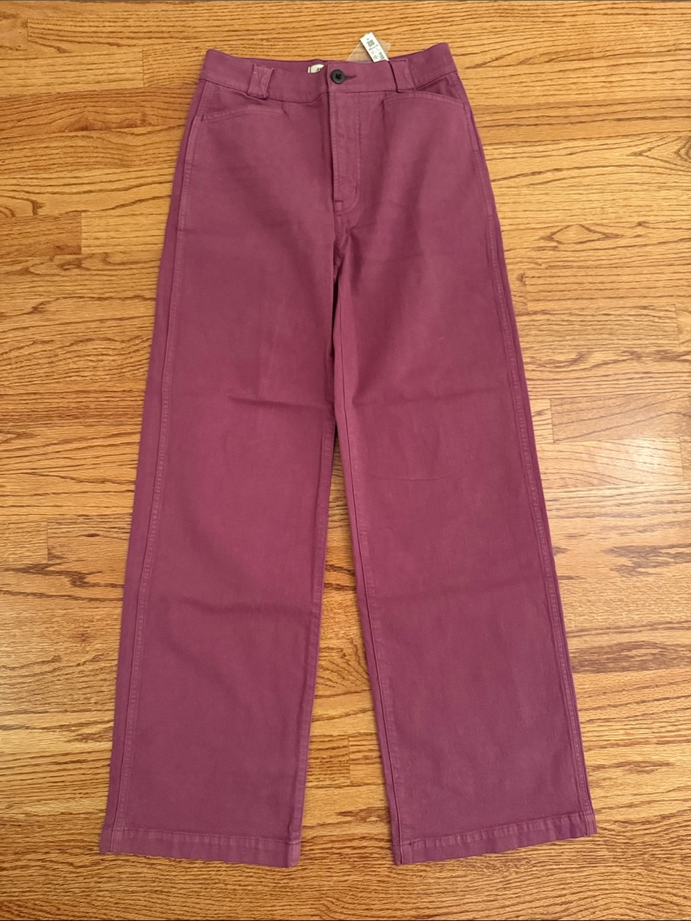 Madewell Emmet Plum Purple Wide-Leg Pants